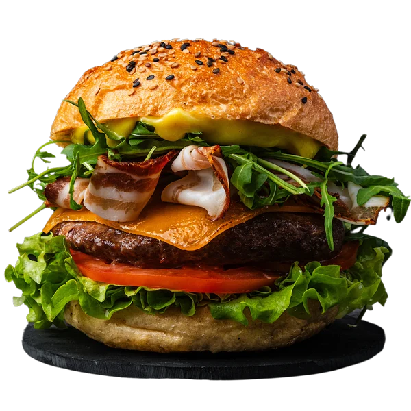 Cheddar Bacon Rucola Burger